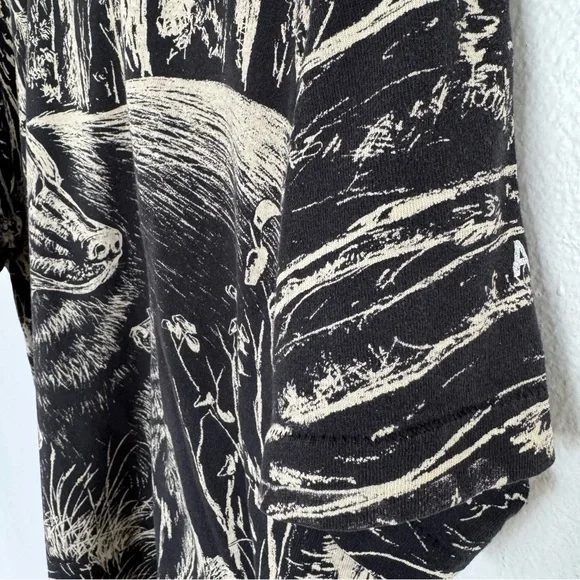 Vintage 90s Bears T-Shirt Mens XL Cub Animals Nature Single Stitch USA AOP Tee - Picture 4 of 15